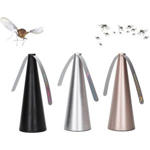 3 Stuks Vliegenverjager Voor Op Tafel - Fly Fan - Vliegenwaaier - Anti Vliegen - Vliegenval - Wespenverjager - Vliegenvanger - Picknicks, Kamperen of Strandvakanties - Perfect om Vervelende Vliegen, Muggen, Wespen, Insect - Zwart, Zilver, Goud