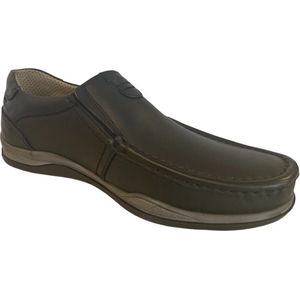 Schoenen- Instapper- Herenschoenen- Mocassins- Loafers schoenen- 220-1- Leer- Zwart 42