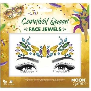 Moon Creations - Moon Glitter - Carnival Queen Gezicht Diamanten Sticker - Multicolours