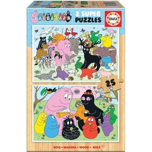 Educa puzzel Barbapapa - hout 2 x 25 stukjes