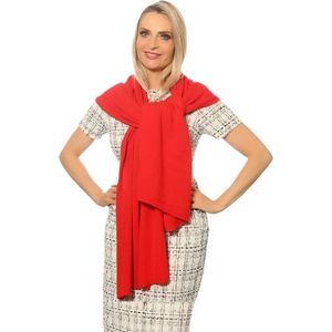 Cashmere-Valentine-Warm Rood-Feestdagen-Cadeau-Sjaal Dames-Sjaal Heren-200*70 cm-Made In Italy-Sjaals Dames-Sjaals Voorjaar-ModeSjaal-Sjaals