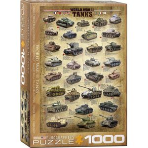 Eurographics puzzel World War II Tanks - 1000 stukjes