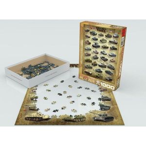 Eurographics puzzel World War II Tanks - 1000 stukjes