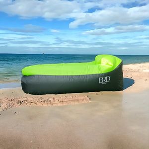 BRD Outdoor® | Groen Lounge Air Bed Lucht Zit Sofa | Kampeer Zitzak | Strand waterproof luchtzak | Waterbestendig | Camping stoel Kampeer sofa poef Ligstoel voor de hittegolf warme zomer dagen luchtbedden air lounger ligstoel