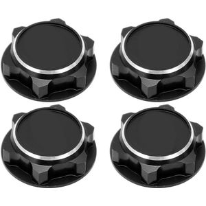 4 STUKS Lichtgewicht Aluminiumlegering Hex Wielmoeren 17mm - Stofdicht Zeskantmoer - RC Accessoire voor 1/8 RC E-Revo Auto (Zwart)