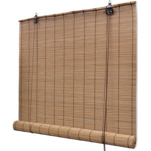 The Living Store Bamboe Rolgordijn - 100 x 160 cm - Privacy met natuurlijk licht - Neutrale kleur - Hoogwaardig materiaal - Eenvoudig te reinigen en bevestigen
