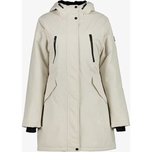 Kjelvik dames outdoor jas waterafstotend - Beige - Met capuchon - Ritssluiting - Maat XXL