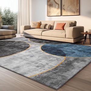 antislip tapijt, 120 x 160 cm, minimalistisch luxe geometrisch design, laagpolig tapijt, zacht tapijt voor slaapkamer, eetkamer