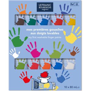 Lefranc Bourgeois Education Gouache Vingerverf Set 10x80ml