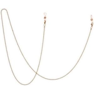 Brilketting – brillenketting – ketting voor bril – Rose Goud Met Mini Bolletjes - Brillenkoord - Brillen Touwtje