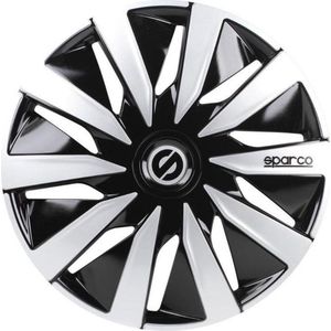 Sparco Wieldoppen Lazio - 14 inch - Zwart/Zilver