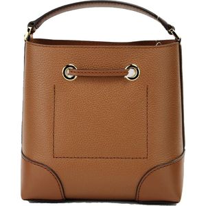 Kleine Kiezelleren Emmer Crossbodytas Met Trekkoordsluiting En Logo-Accent