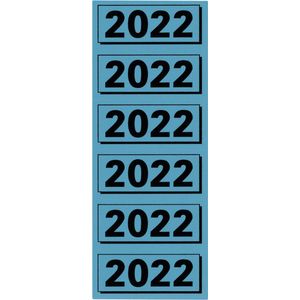 Rugetiket elba 2022 57x25mm blauw | 1 stuk