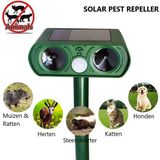 Solar Pest Repeller - Ultrasone Kattenverjager - Ongedierte Bestrijder - Mollen Verjager - Steenmarters verjager - Vogel verjager - Oplaadbare batterij door zonne energie - Ratten & Muizenverjager - Honden Verjager