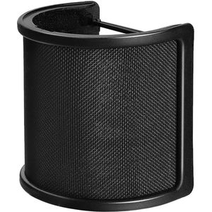 Selwo™ Microfoon popfilter, schild van metaal, mesh en schuimlaag voor opnamemicrofoon voor in de studio, met windbescherming, popfilter, metall vocal recording panel, akoestische isolatie