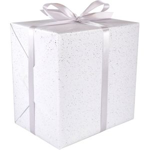 Cadeaupapier | 50cm | 100m | 74gr/m² | Confetti | wit/goud