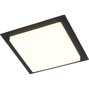 QAZQA lys - Moderne LED Plafondlamp voor buiten - 1 lichts - L 30 cm - Zwart - Buitenverlichting