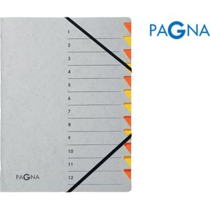 Sorteermap Pagna Easy - A4 - 12 tabs - oranje/geel