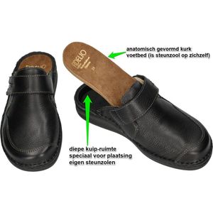 Fidelio Hallux -Heren - zwart - pantoffels & slippers - maat 45