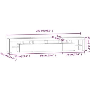 vidaXL-Tv-meubel-met-LED-verlichting-230x36,5x40-cm-betongrijs