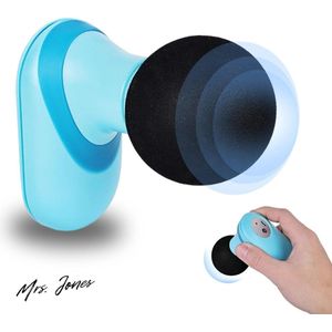 Mrs. Jones Mini Massagepistool - Handmassageapparaat Draagbaar Elektrisch 6 Snelheden Verstelbaar voor Hoofd Schouder Rug Spierontspanning Blauw .