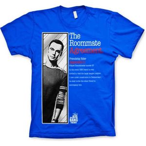 The Big Bang Theory Heren Tshirt -3XL- The Roommate Agreement Blauw