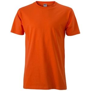 James and Nicholson Heren Slim Fit T-Shirt (Donker Oranje)