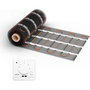 Elektrische vloerverwarming voor tegels: verwarmingsmat WARMON CLASSIC 150 W/m² tweedraads ultradunne verwarmingsmat met thermostaat AC3082H analoog, wit