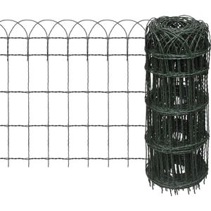 vidaXL-Borderafscheiding-10x0,65-m-gepoedercoat-ijzer