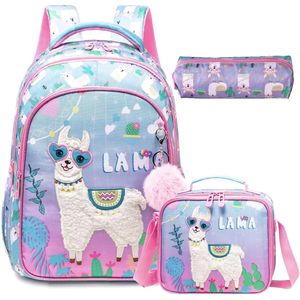 HiTotes Preppy Kawaii Rugzak voor Tiener Middelbare School Meisjes