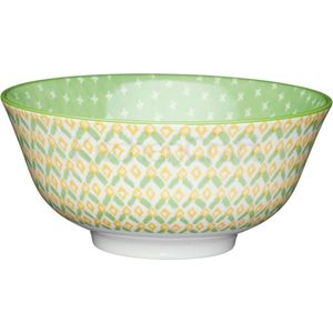 Kitchencraft Kom 15,5 Cm Keramiek Lichtgroen/geel