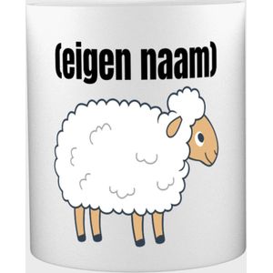 Akyol - schaap met eigen naam Mok met opdruk - schaap - boeren/schapen liefhebbers - mok met eigen naam - iemand die houdt van schapen - verjaardag - cadeau - kado - geschenk - 350 ML inhoud