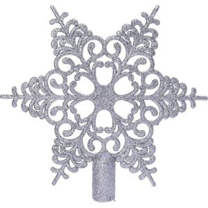 Piek - Kerstboom Piek - Kerstboom Versiering - Kunststof Sneeuwvlok 20,5x19cm zilver