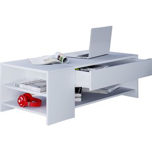 VCM Houten bijzettafel Salontafel Sofa-tafel Woonkamertafel Lade Tindus Houten bijzettafel Salontafel Sofa-tafel Woonkamertafel Lade Tindus
