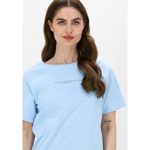 Penn & Ink T-shirt Print Tops & T-shirts Dames - Shirt - Lichtblauw - Maat XS