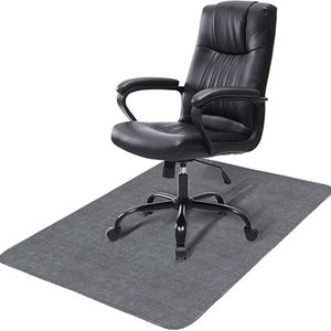 Stoelmat 120 x 90 cm, Bureaustoelmatten voor Hardhouten Vloeren Antislip Vloerbeschermers voor Stoelen Hardhouten Vloeren Beschermende Mat Pad Bureau Stoelmatten Kantoor (120 x 90 cm, Lichtgrijs)