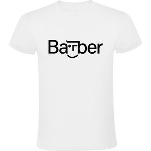 Barber Heren T -shirt | barbier | baard | snor | scheren | knippen | barbershop | kapper | herenkapper | haarstylist | haar | kapsalon | Wit