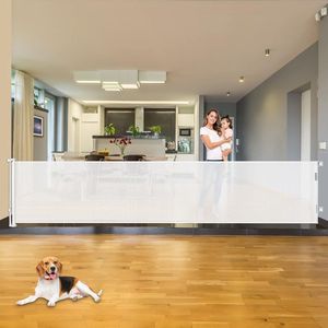 Extra brede babyhekje 275 cm - Intrekbare baby- en huisdierenpoort voor binnen en buiten