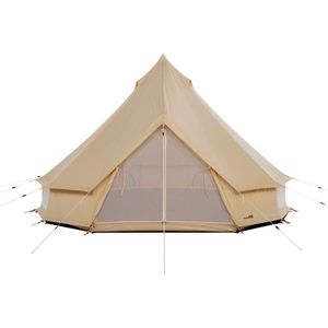 CanvasCamp Sibley 500 Traveller Poly - Katoen Bell Tent - Tipitenten - Tent voor 4 tot 8 personen - 500x500x300 (LxBxH) - Glamping Tent, Festival Tent - Waterdicht, muggengaas bij de ramen en deuren