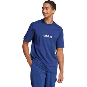 adidas Sportswear Essentials Linear Single Jersey T-shirt - Heren - Blauw