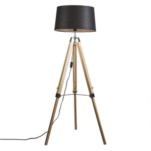 QAZQA Tripod 45 R - Industriele Verstelbare Vloerlamp | Staande Lamp - 1 lichts - H 1515 mm - Wit - Industrieel - Woonkamer | Slaapkamer | Keuken