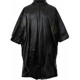 Duurzame regenponcho zwart voor volwassenen