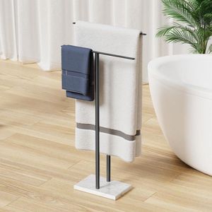 Handdoekenrek - zwart staande handdoekhouder - voor badkamer - 85 x 445 x 175 cm towel stand