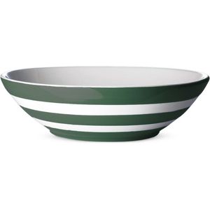 Cornishware Adder Green Serve Bowl- Serveerschaal - groen wit - gestreept - schaal - fruitschaal - saladeschaal