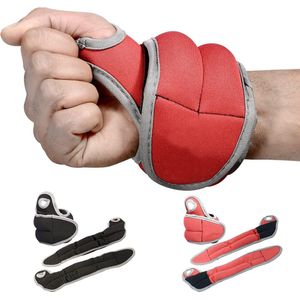 Gewichtsmanchetten loopgewichten voor handgewrichten - rood 2x1,5kg