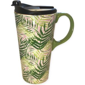 Madame chai / Koffie to go/ thee to go / green mug / Koffie mok to go