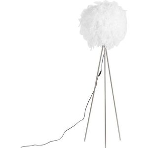 QAZQA feather - Moderne Tripod | driepoot vloerlamp | Staande Lamp - 1 lichts - H 1550 mm - Wit - Woonkamer | Slaapkamer | Keuken