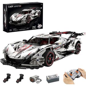 Cada Bricks Technisch bouwpakket - V12 Hypercar - Bouwset voor gevorderde bouwers - Schaal 1:8