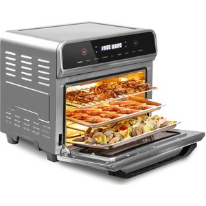 Sinaopus-Airfryer XXL-heteluchtfriteuse-heteluchtoven 24L zoals een Minibakoven voor Gezinnen-Airfryer met Accessoires-Vetvrije Friteuse met 8 Kookprogramma's en Kijkvenster-hetelucht friteuse
