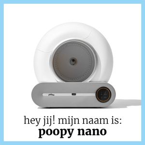 POOPY NANO - Automatische Kattenbak met App - Elektrische Zelfreinigende Kattenbak + Electrische Waterfontein & 110 Opvangzakjes Cadeau